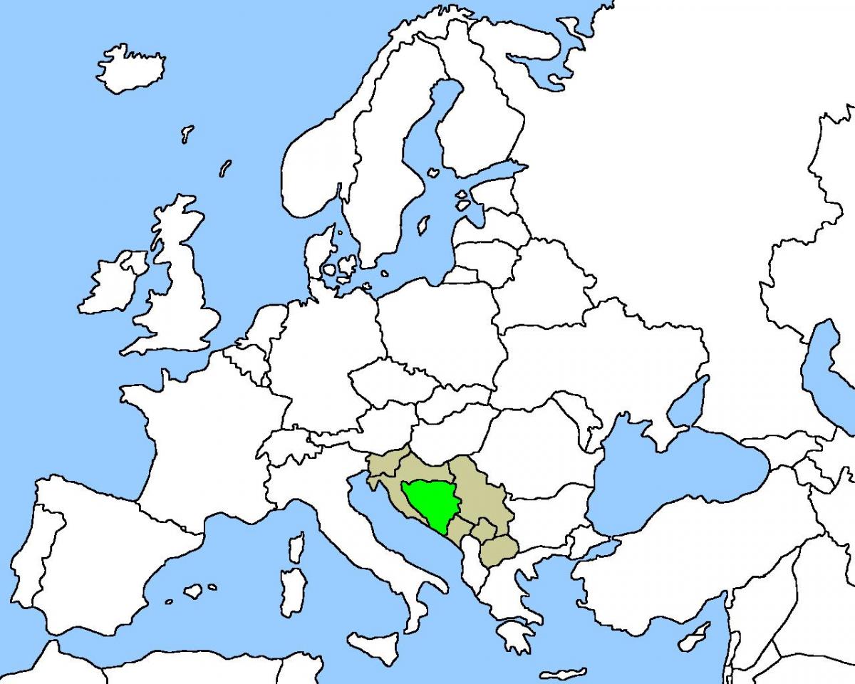แผนที่ของบอสเนียตำแหน่งของ 