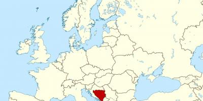บอสเนียและเฮอร์เซโกวินานบนโลกแผนที่