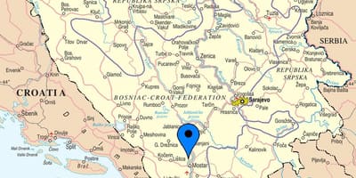 แผนที่ของ mostar บอสเนียเฮอร์