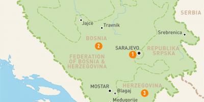 แผนที่ของซาราเยโวบอสเนีย